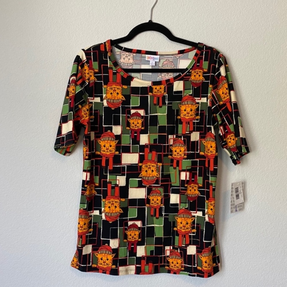 NWT LulaRoe Orange Cat GIGI Top Large